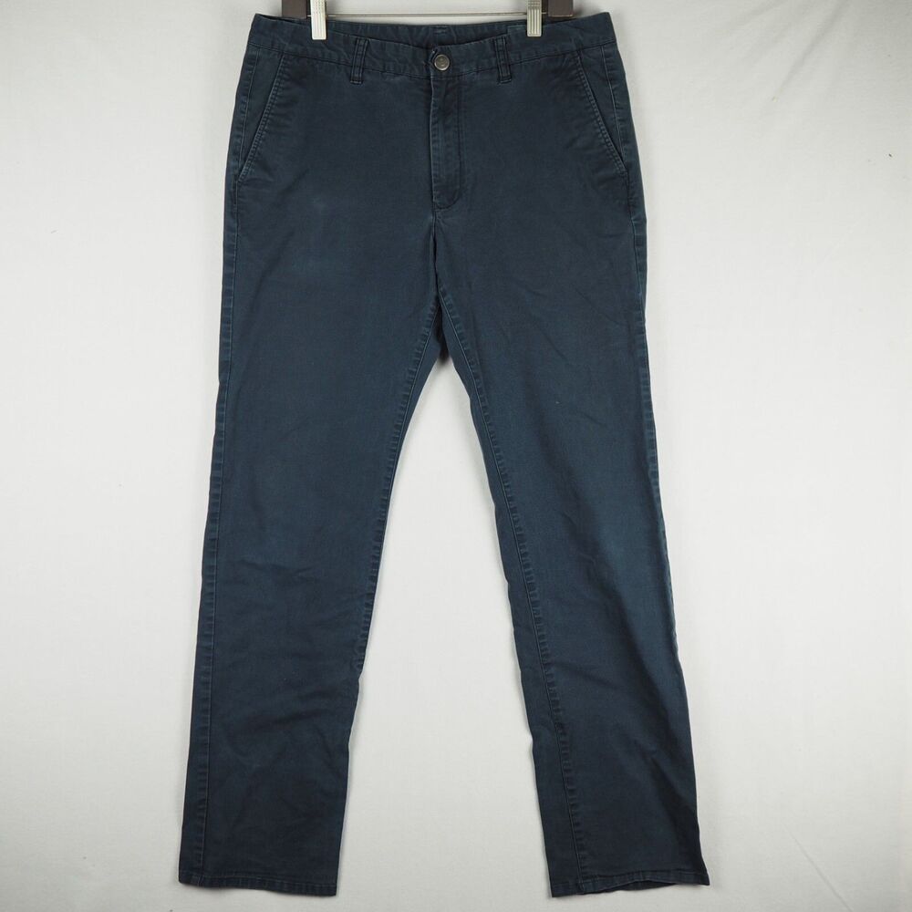 Bonobos Original Stretch Washed Chino 34x 34 Straight Fit Jet Blues Blue